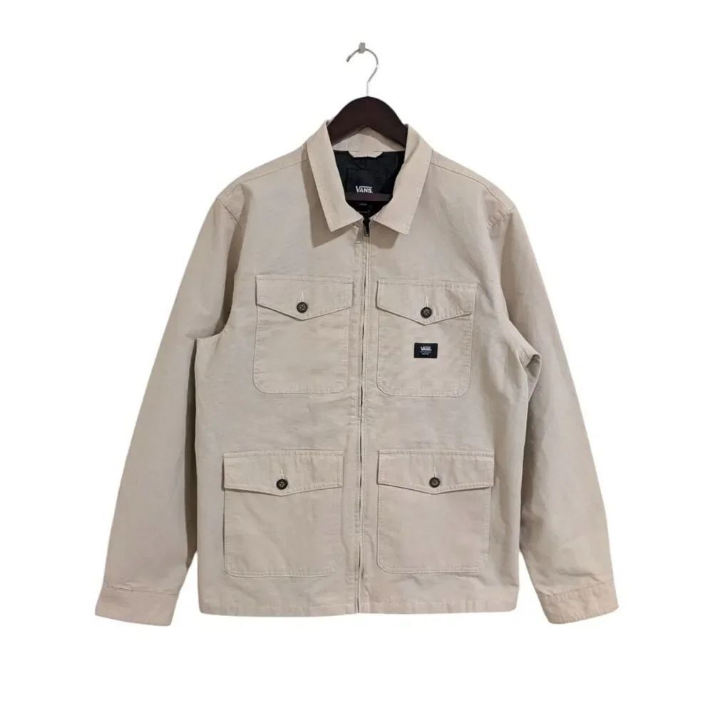 Vans Men’s Fine Corduroy Drill Chore Jacket Sand Oatmeal Large